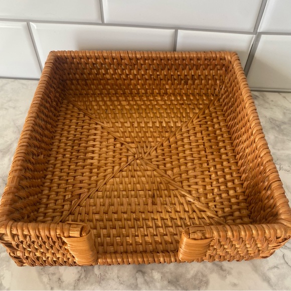 Woven Rattan Napkin Holder Tray - Picture 4 of 6